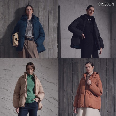 놓치면 후회할 크레송 CRESSON 23FW 퀼팅 시베리안 하프 다운 점퍼 1종 베스트5